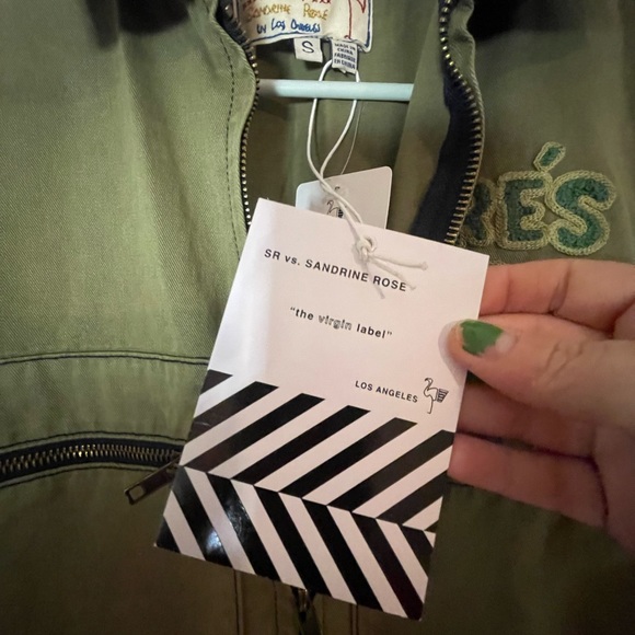 🆕NWT Free People x Sandrine Rose Très Cool Army Green Jumpsuit Size S - Picture 10 of 12